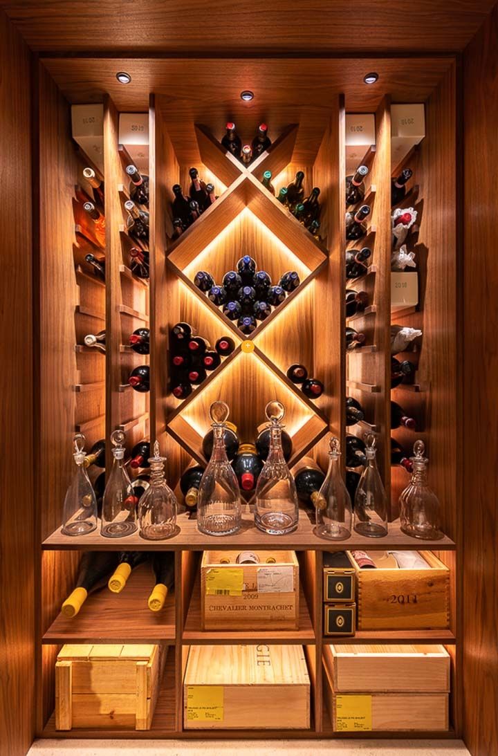 éclairage pour cave à vin